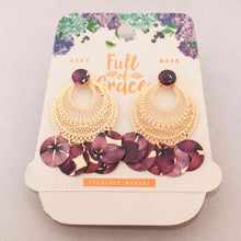 Cargar imagen en el visor de la galería, Arete herraje troquelado circular