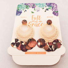 Cargar imagen en el visor de la galería, Arete herraje troquelado circular