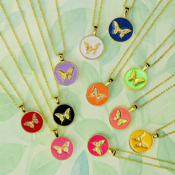 Collar mariposa circular