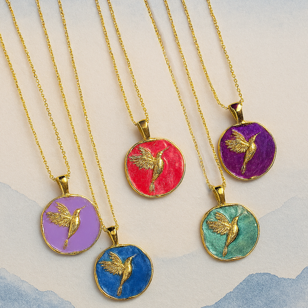 Collar colibrí redondo