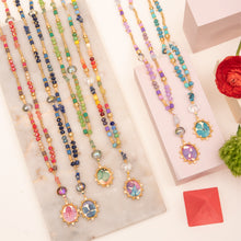 Load image into Gallery viewer, Collar largo piedras surtidas grandes.
