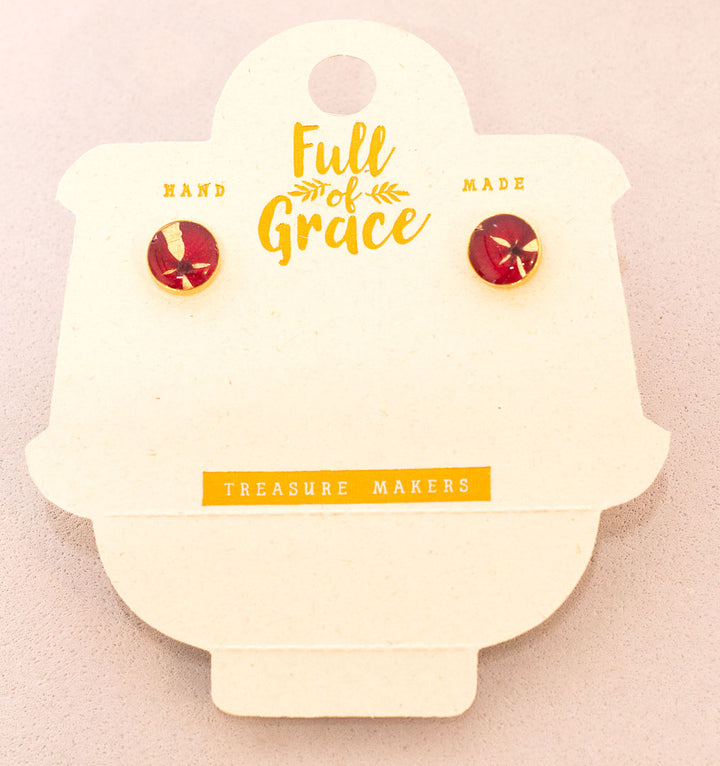 Aretes con flores naturales. Producto 100% hecho a mano. Una joya de la flora colombiana.