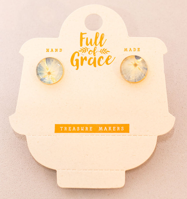 Aretes con flores naturales. Producto 100% hecho a mano. Una joya de la flora colombiana.