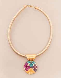 Collar hilos metalizados