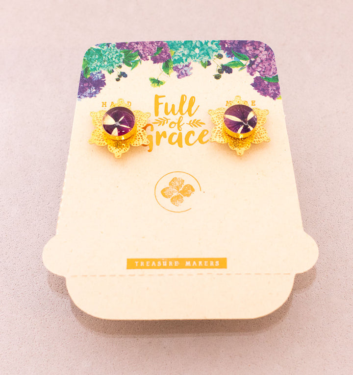 Aretes con flores naturales. Producto 100% hecho a mano. Una joya de la flora colombiana.