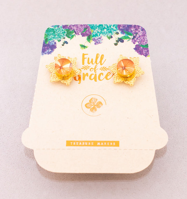 Aretes con flores naturales. Producto 100% hecho a mano. Una joya de la flora colombiana.