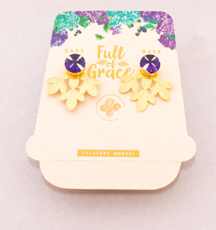 Aretes con flores naturales. Producto 100% hecho a mano. Una joya de la flora colombiana.