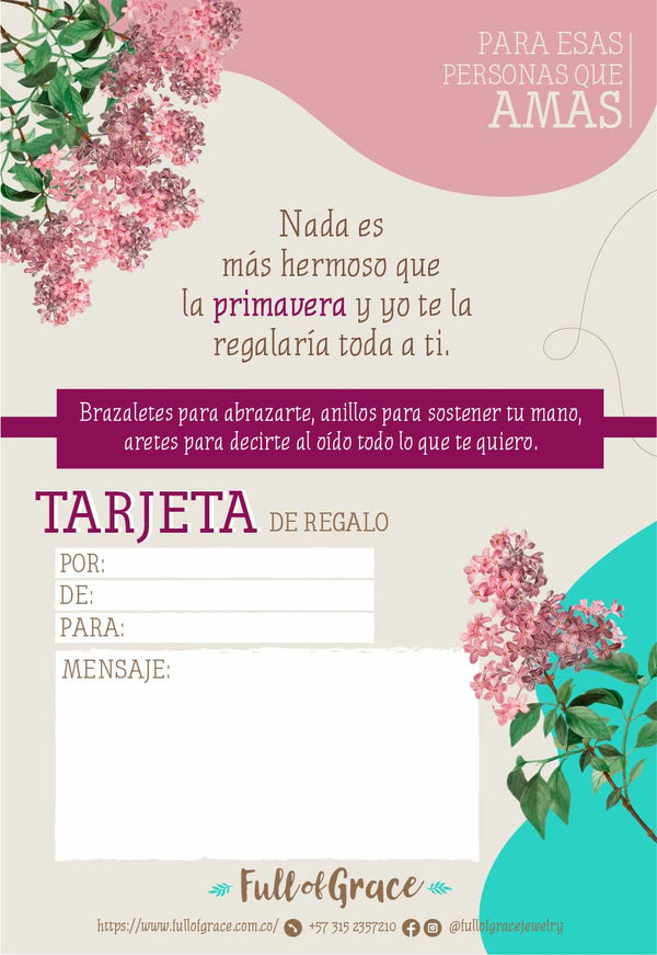 Tarjeta de regalo Full Of Grace